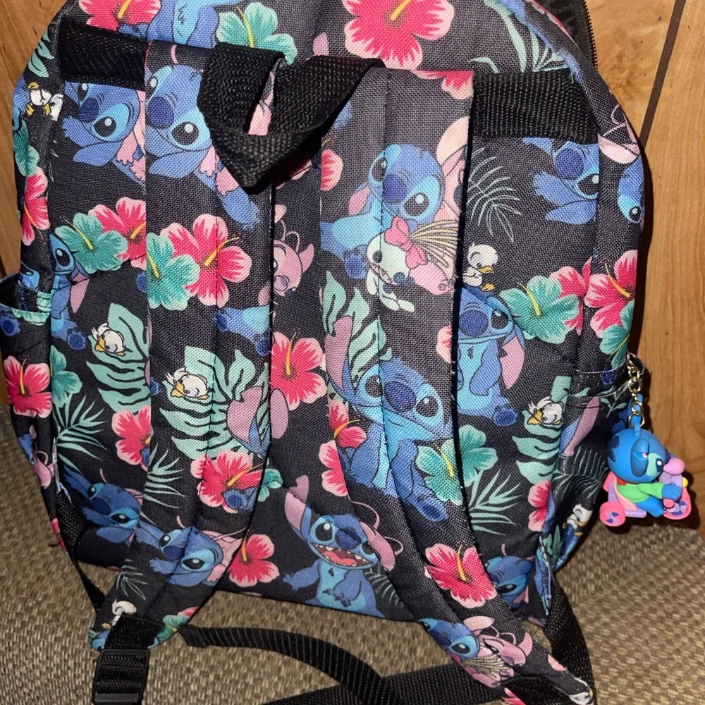 Colorful Stitch Backpack with Floral Design - Picture 8 of 10
